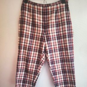 Vintage Talbots seersucker cropped pants size 8